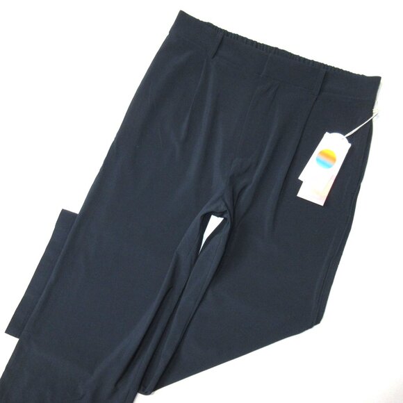 NWT Vuori VW4086 Villa Trouser in Ink Pleated Lightweight Wide Leg Pants L Short - Picture 2 of 5